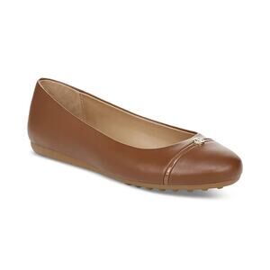 Giani Bernini Women's Agnness Memory Foam Cap Toe Ballet Flats, Brown Size 10M
